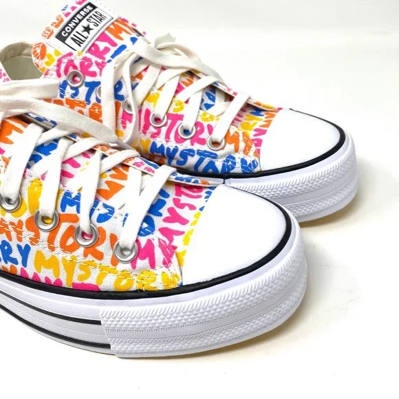 Converse Women's Size 7 570322C CTAS Double Stack LIFT OX Platform Print Sneaker - Picture 3 of 10